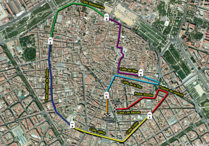 recorrido volta a peu colegio mayor de la seda
