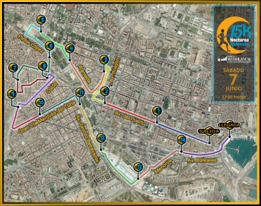 15K Nocturna Valencia 2014 Plano