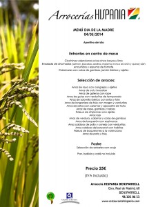 Menú Día de la Madre