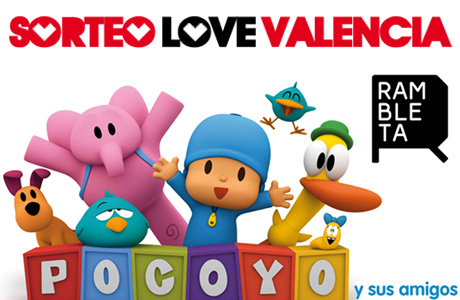 Sorteo Love Valencia Pocoyó y sus amigos La Rambleta