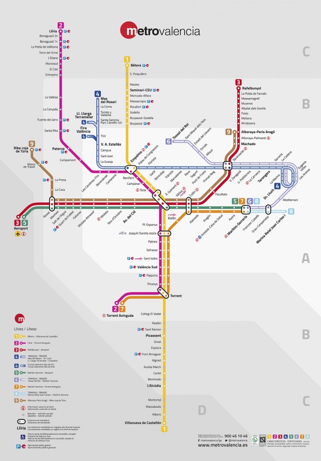 Plano Metrovalencia
