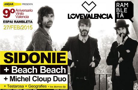 Sorteo de entradas para el concierto de Sidonie y Beach Beach en La Rambleta