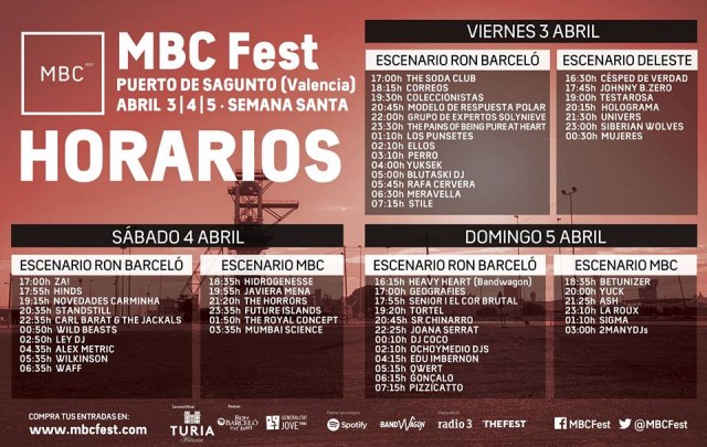 Horarios MBC Fest 