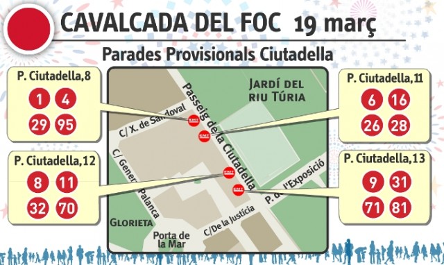 Paradas Provosionales Cabalgata Fuego