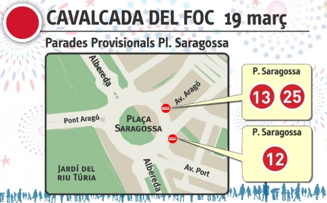 Paradas Provisionales Cabalgata del Fuego