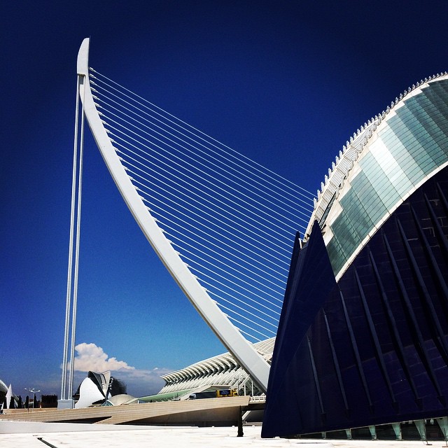 #ciudaddelasartesyciencias #ciutatdelesartsilesciencies #valencia #valenciagram #lovevalencia #architecture #architectureporn #calatrava #blue #bright