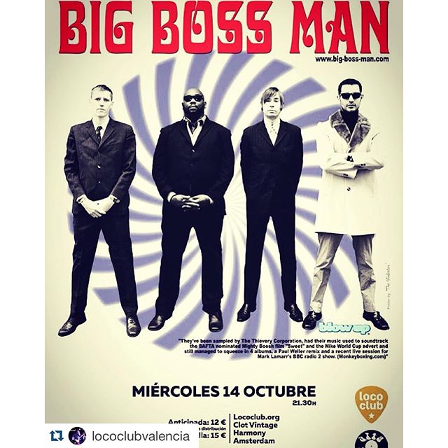 #Repost @lococlubvalencia with @repostapp.
???
Tonight!!! En @lococlubvalencia @bigbossmanmusic ????? -------------------------------------------------- tus entradas en ?www.onetwotix.com? -------------------------------------------------- #music #concert #valencia #lococlub #bigbossman #conciertosvalencia #musicavalencia #conciertos #love #lovevalencia #musician #listentothis #singer #fun #style #onetwotix #happy #mola #bandoftheday #picoftheday