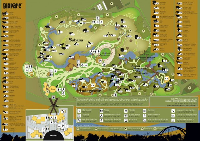 Valencia Bioparc Map