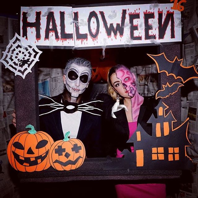 Happy Halloween with @vicentemarzal ? and my makeup experience? #halloween2015 #lovevalencia #litlepartyneverkillnobody