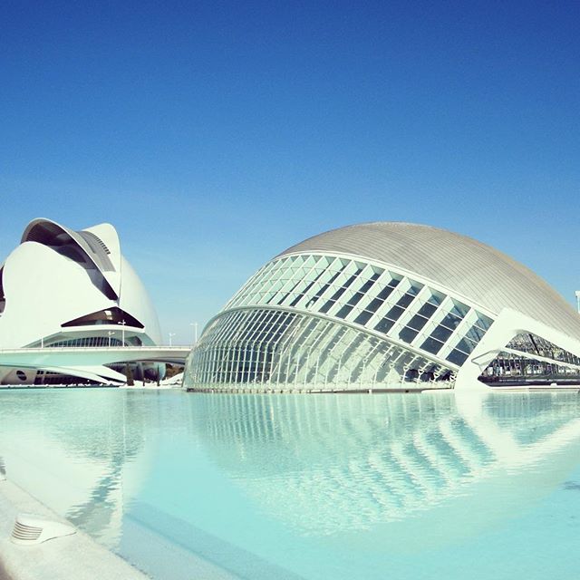 Komu brakuje takich odpr??aj?cych widoków? W Ciudad de las Artes y las Ciencias w Walencji mie?ci si? mi?dzy innymi oceanarium, delfinarium i IMAX. www.miastonaweekend.pl. #walencja #hiszpania #ciudaddelasartesylasciencias #cac #miastonaweekend #lovevalencia #valencia