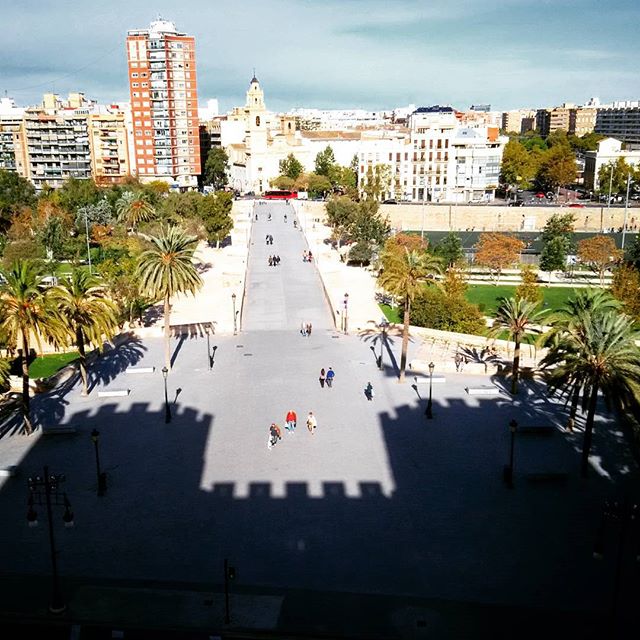 Fotografía tomada desde las torres de Serranos, del viejo cauce del río Turia convertido en un parque natural. ?
#valencia #puentedeserranos #rita 
#torresdeserranos #gulliver #gatos #gatosdeljardinbotanicodevalencia #catsofinstagram #sombra #cauce 
#river #rio #rioturia #proyeccion #cat #lovevalencia #instapic #casaenric 
#puente #pont #jardines #jardin