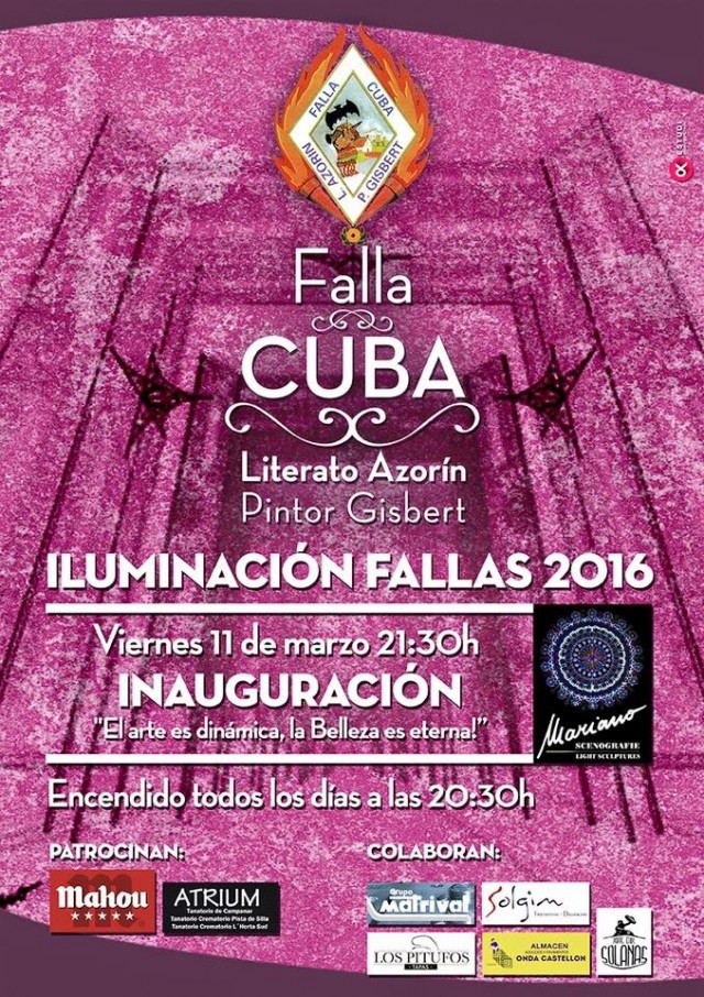 Cartel encendido luces Cuba 2016