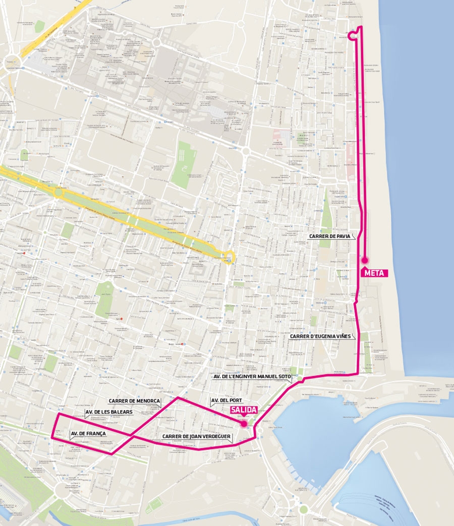 recorrido carrera de la mujer 