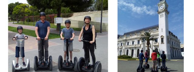 familes doing a Segway trip family