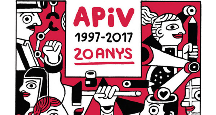 Cartel Exposición APIV-20anys en Pepita Lumier