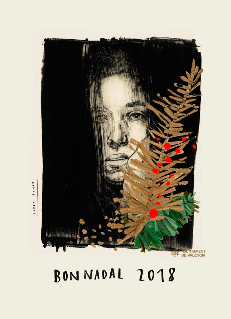 paula bonet diseña el cartel de navidad 2018