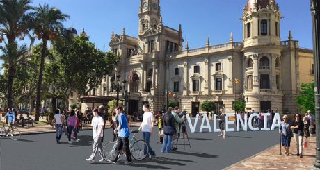 peatonalizacion de la plaza del ayuntamiento de valencia