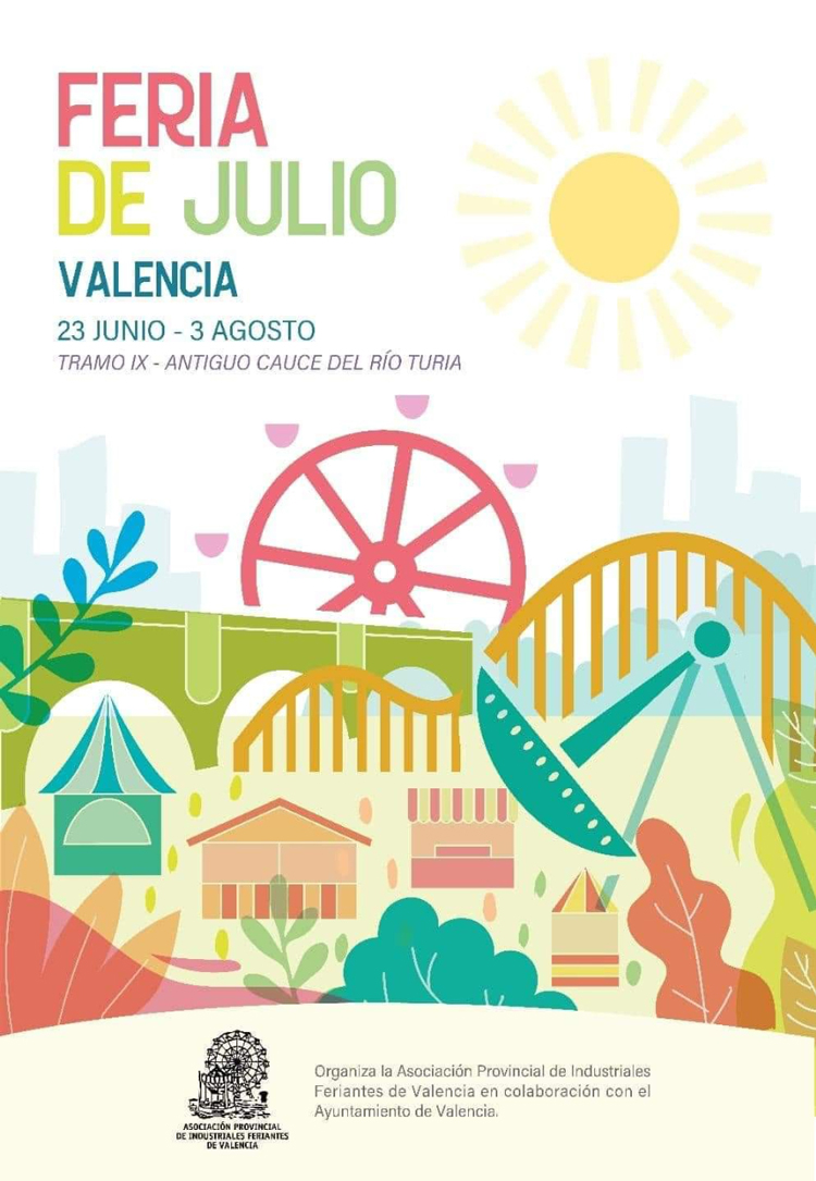 cartel feria de julio atracciones valencia